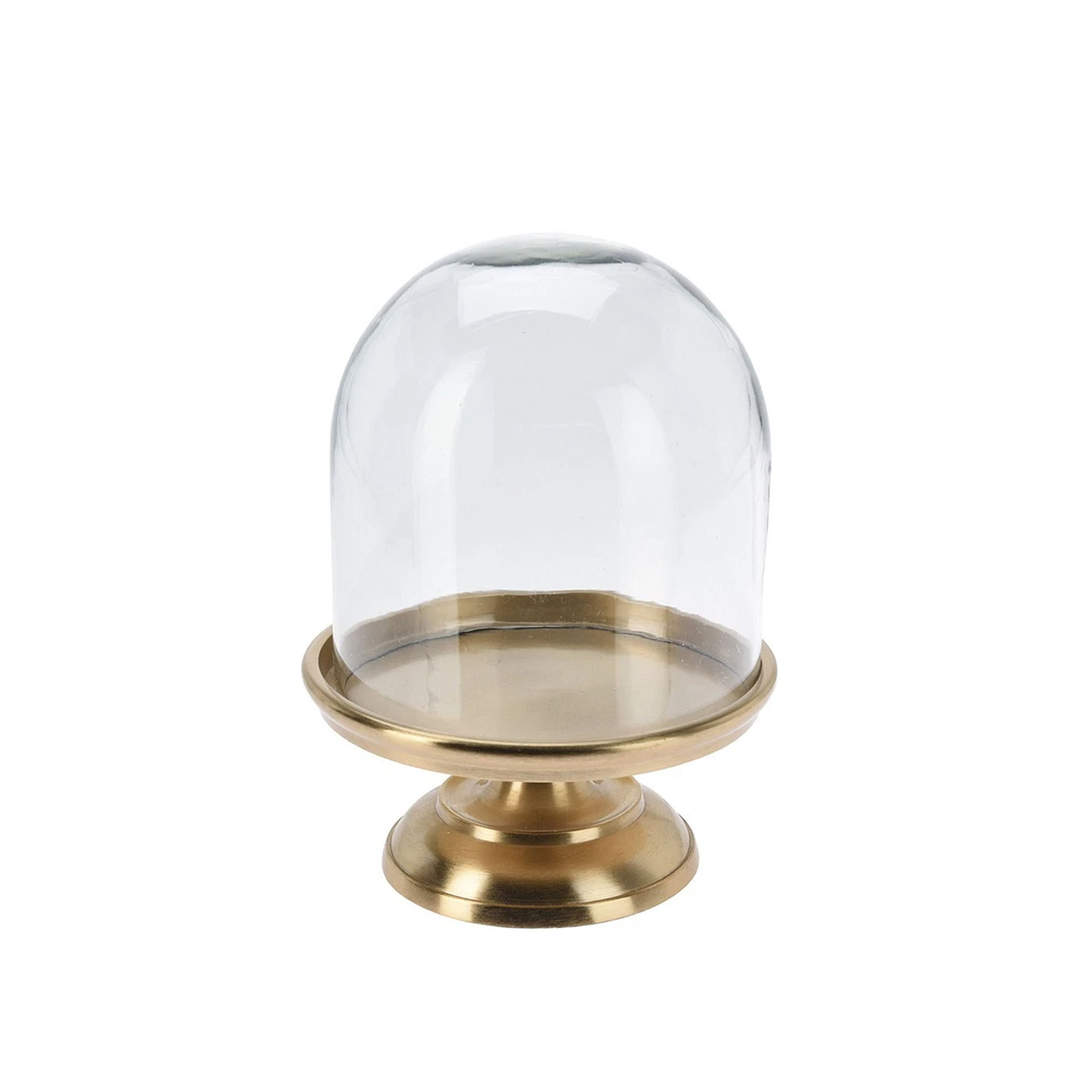 Cúpula Vidro com Base Alumínio Redondo