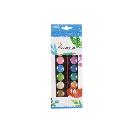 Aguarelas com Pincel 16 Cores - Image product
