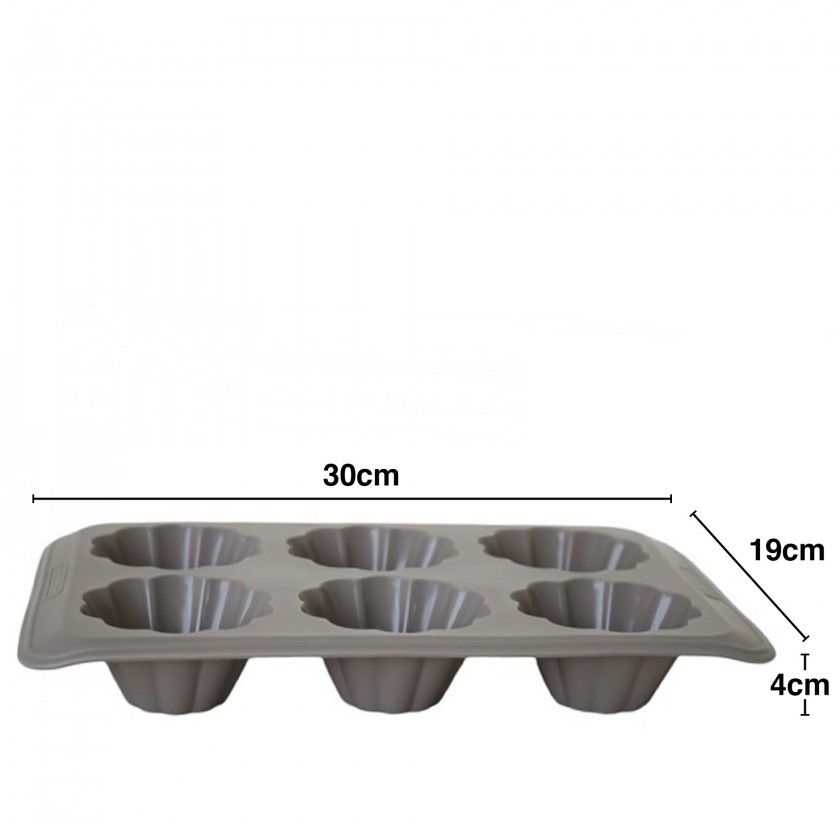 Forma Silicone para Queques 30X19X4cm Forma Silicone para Queques 30X19X4cm