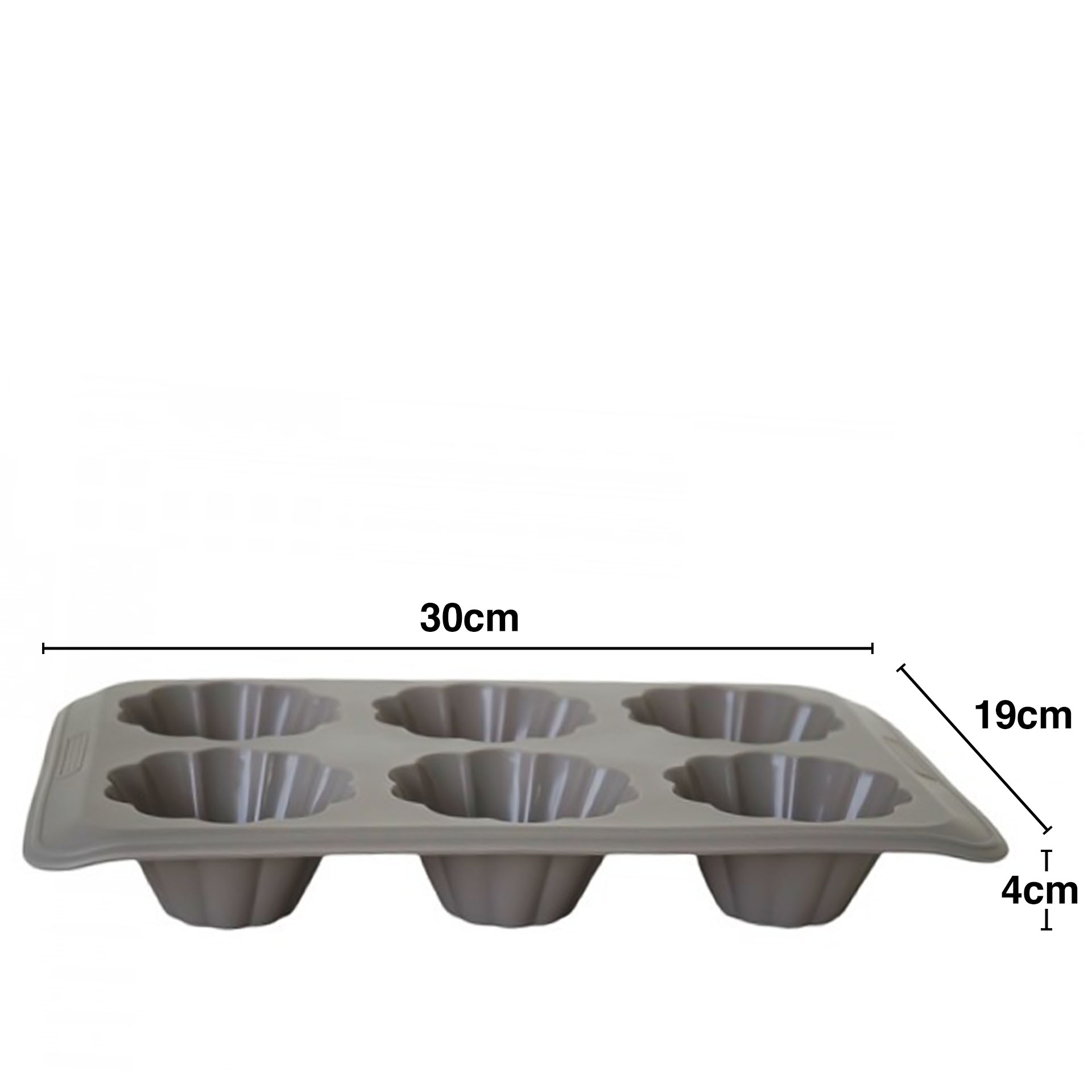 Forma Silicone para Queques 30X19X4cm