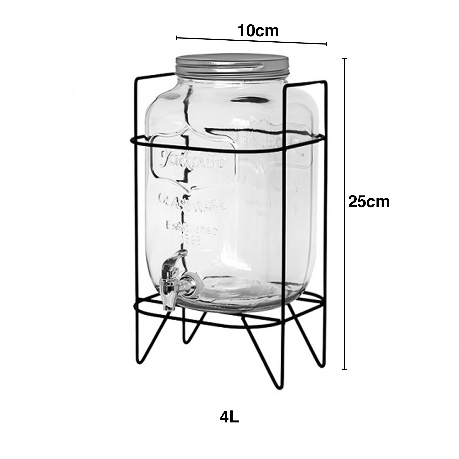 Dispensador Vidro com Torneira com Base