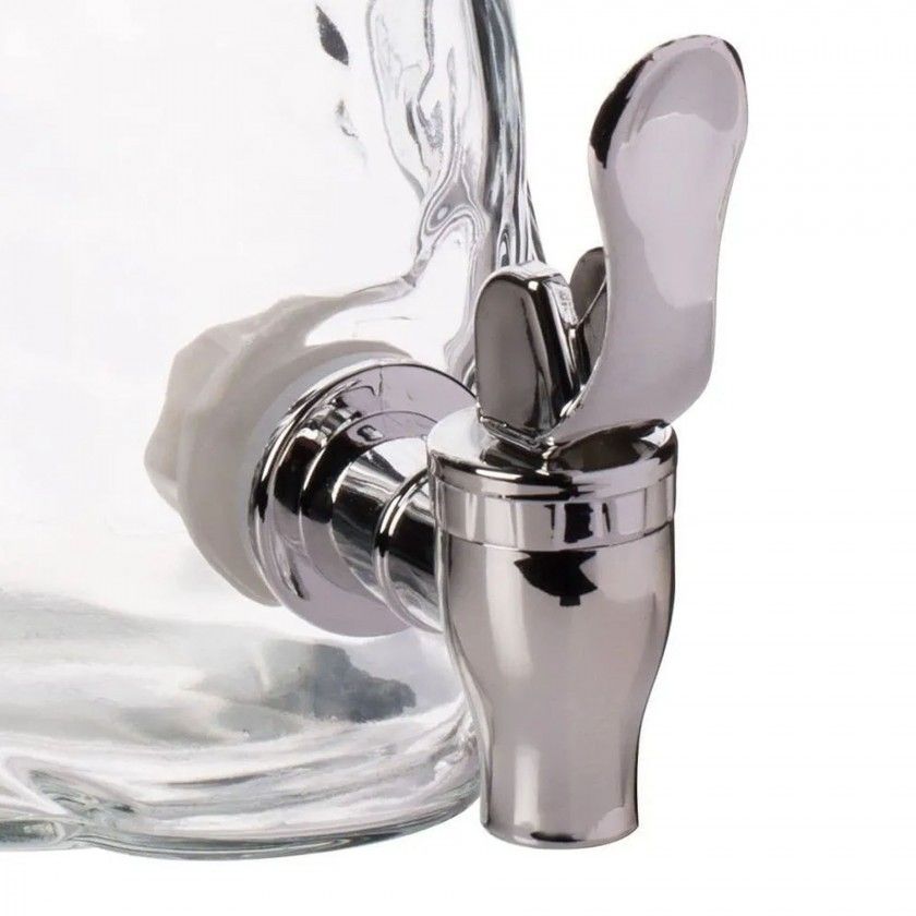 Dispensador Vidro com Torneira 4L 10.5X26cm Dispensador Vidro com Torneira 4L 10.5X26cm