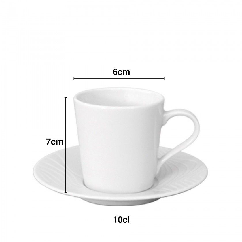 Chvena Caf Waves com Prato 10cl 6X7cm