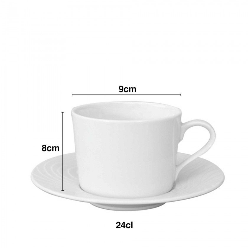 Chvena Ch Waves com Prato 24cl 9X8cm