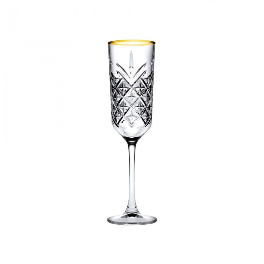 Copo Flute Timeless Golden Touch 17.5cl Pack 4