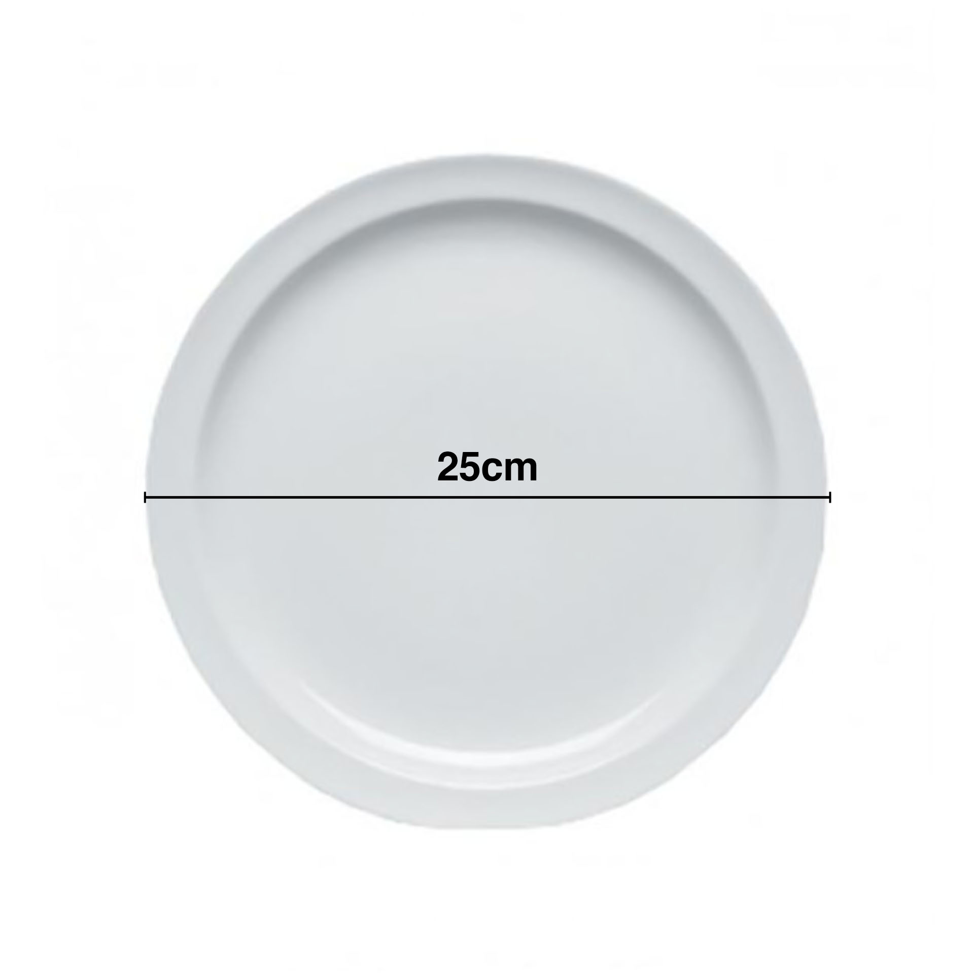 Prato Europa Raso Branco 25cm