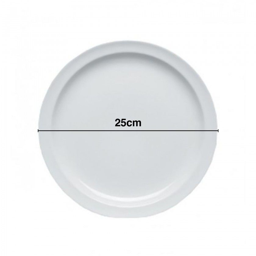 Prato Europa Raso Branco 25cm Prato Europa Raso Branco 25cm