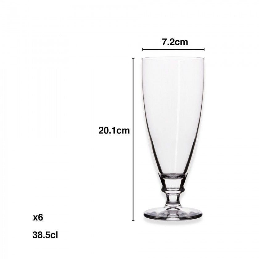 Copo Harmonia Cerveja 38.5cl 7.2X20.1cm Pack 6