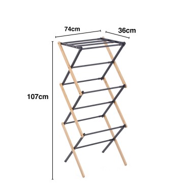 Estendal Vertical Ferro Dobrável 74X36X107cm