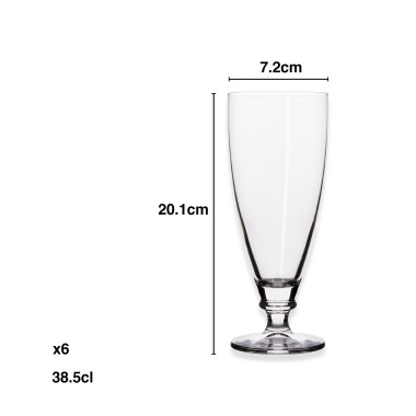 Copo Harmonia Cerveja 38.5cl 7.2X20.1cm Pack 6