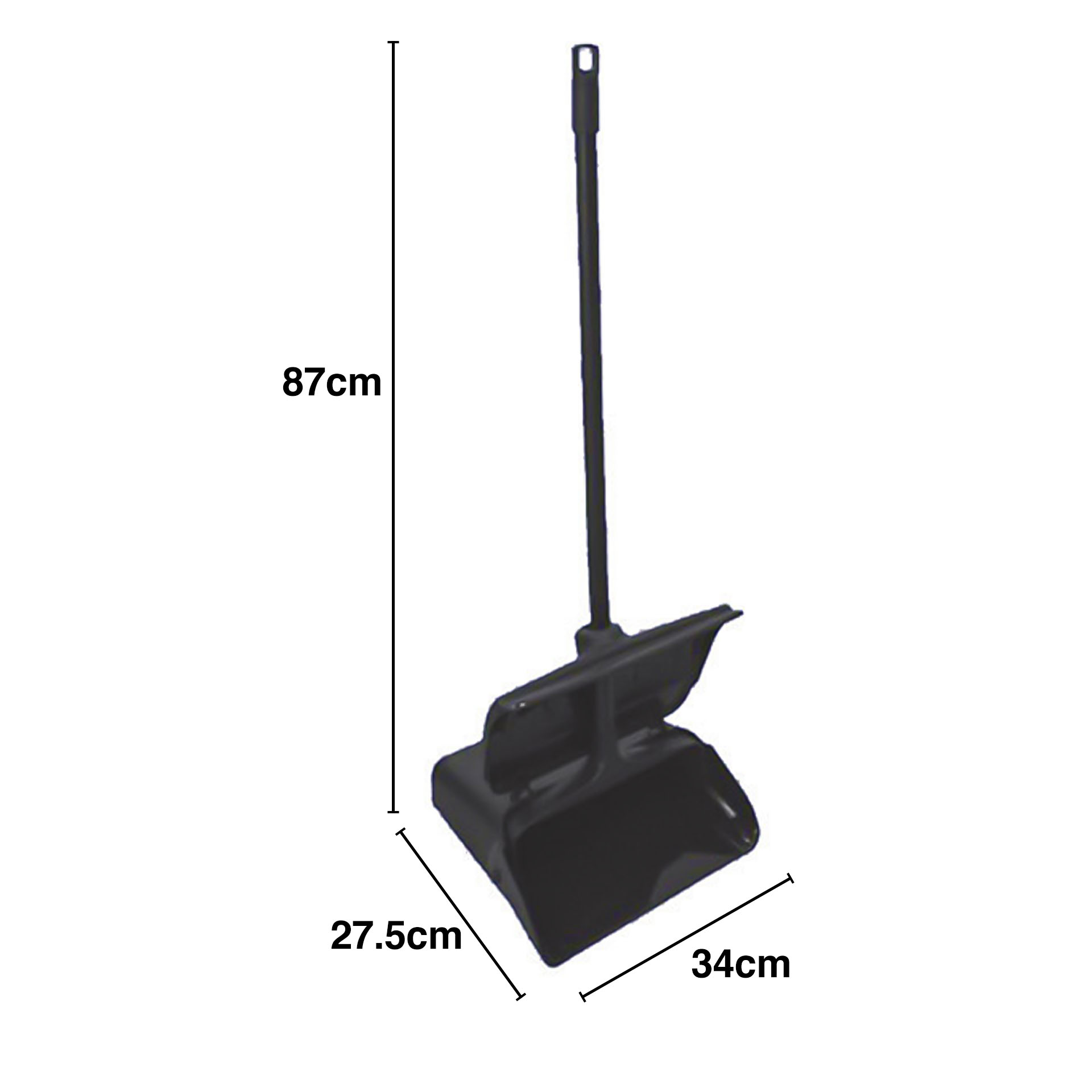 Apanhador com Tampa e Pega Preto 87X34X27.5cm