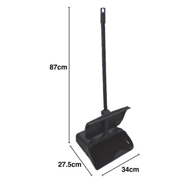 Apanhador com Tampa e Pega Preto 87X34X27.5cm