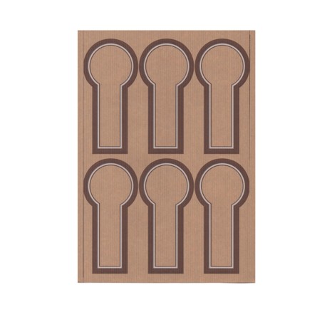 Folha com 6 Etiquetas Redondo A4 6X12.5cm Pack 100 - Image product