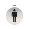 Placa Inox Adesiva Homens Redondo 7.5cm Placa Inox Adesiva Homens Redondo 7.5cm