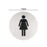 Placa Inox Adesiva Senhoras Redondo 7.5cm