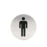 Placa Inox Adesiva Homens Redondo 7.5cm Placa Inox Adesiva Homens Redondo 7.5cm