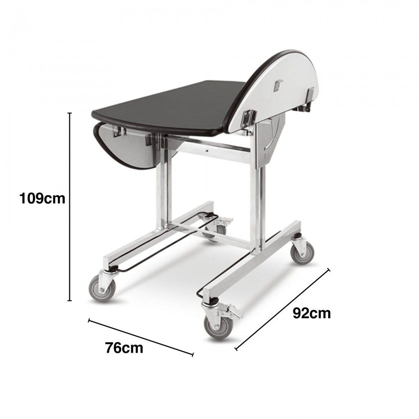 Mesa Servio Quarto Metal 109X92X76cm