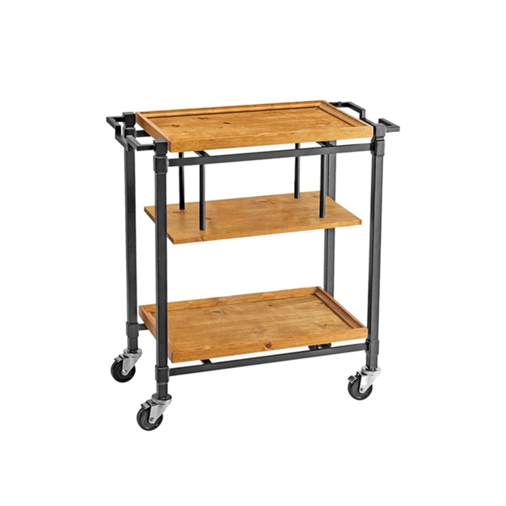 Carro Servi�o Madeira Natural 3 Estantes 91.4X44.5X99cm