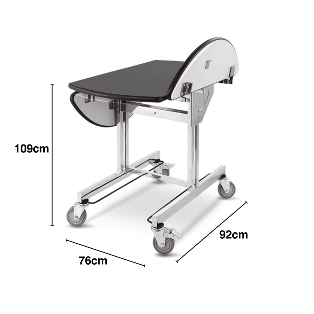 Mesa Serviço Quarto Metal 109X92X76cm