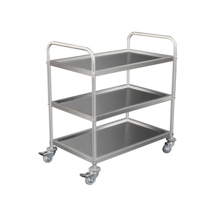 Carro Servio Inox 3 Estantes 85X53X95cm