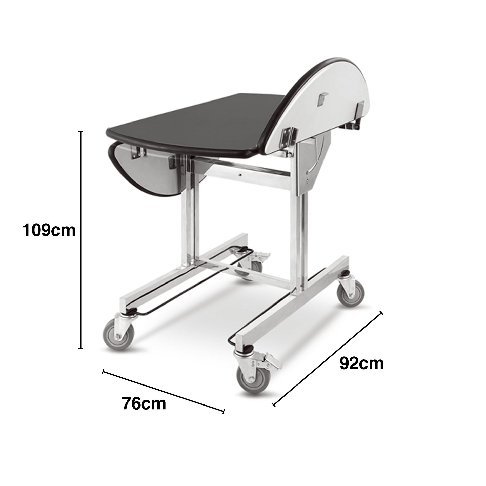 Mesa Serviço Quarto Metal 109X92X76cm