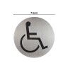 Placa Inox Adesiva Acessível Redondo 7.5cm Placa Inox Adesiva Acessível Redondo 7.5cm