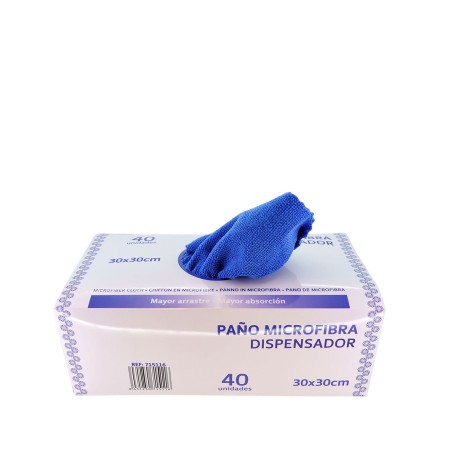 Pano Microfibra com Dispensador 30X30cm Pack 40 - Image product
