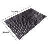 Tapete Antifadiga / Segurana Preto 152.4X91.4X1.2cm