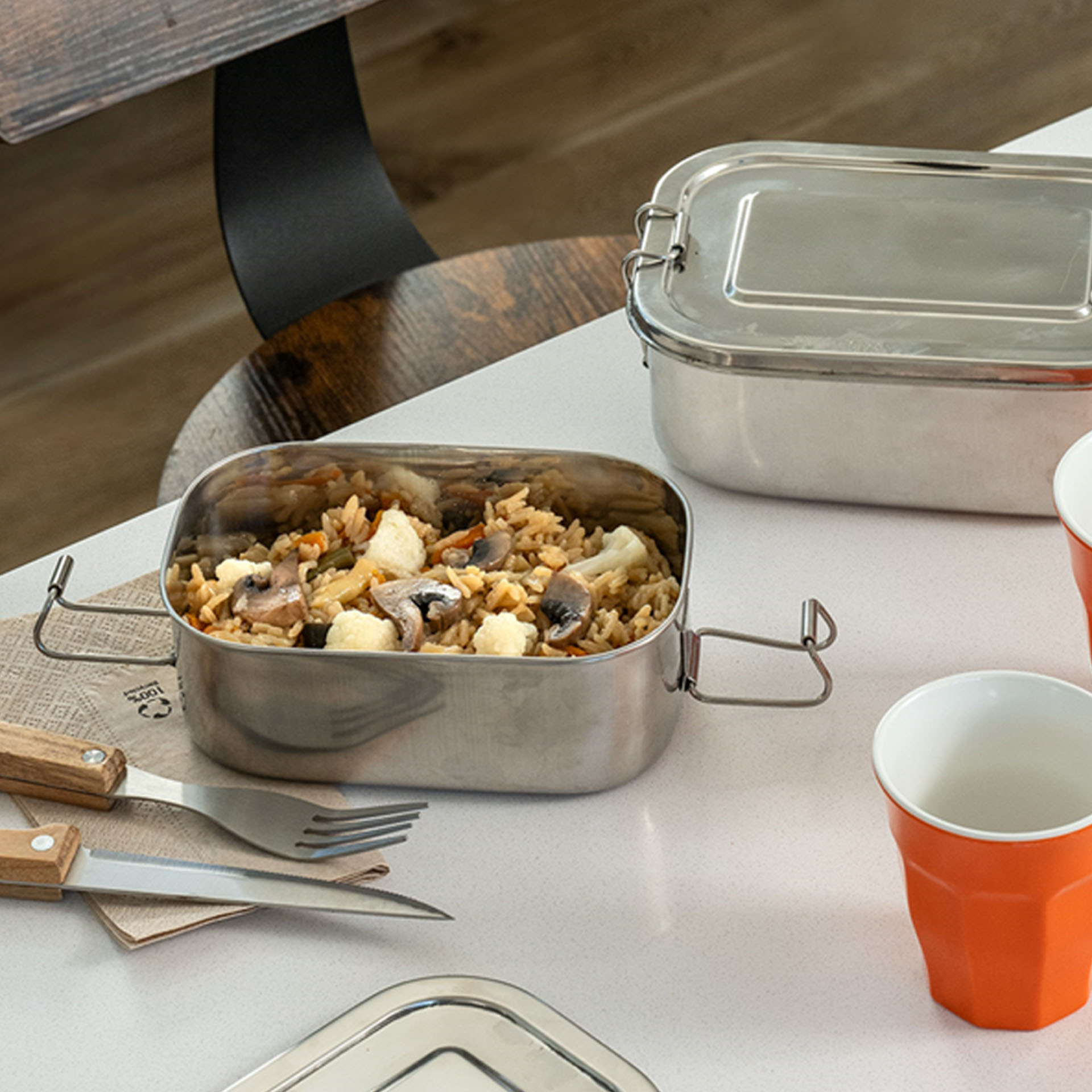 Caixa Hermética Artinox com Tampa Prateado