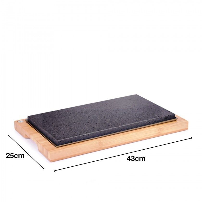 Tábua Madeira com Pedra 43X25cm Tábua Madeira com Pedra 43X25cm