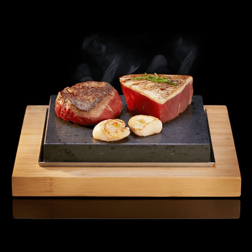 Tábua Madeira com Pedra 27X25cm Tábua Madeira com Pedra 27X25cm