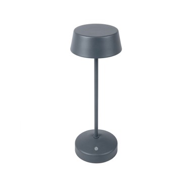 Candeeiro Led Metal Redondo Cinzento 11X32cm