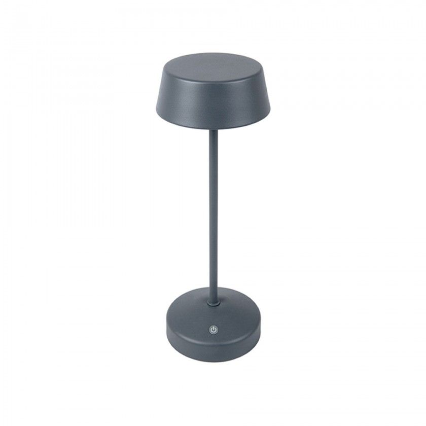 Candeeiro Led Metal Redondo Cinzento 11X32cm