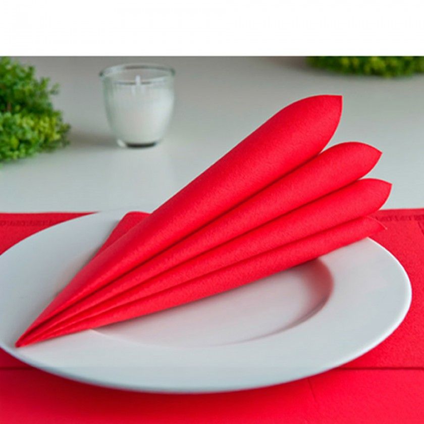 Guardanapo Airlaid Vermelho 40X40cm Pack 50