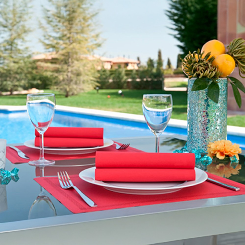 Guardanapo Airlaid Vermelho 40X40cm Pack 50