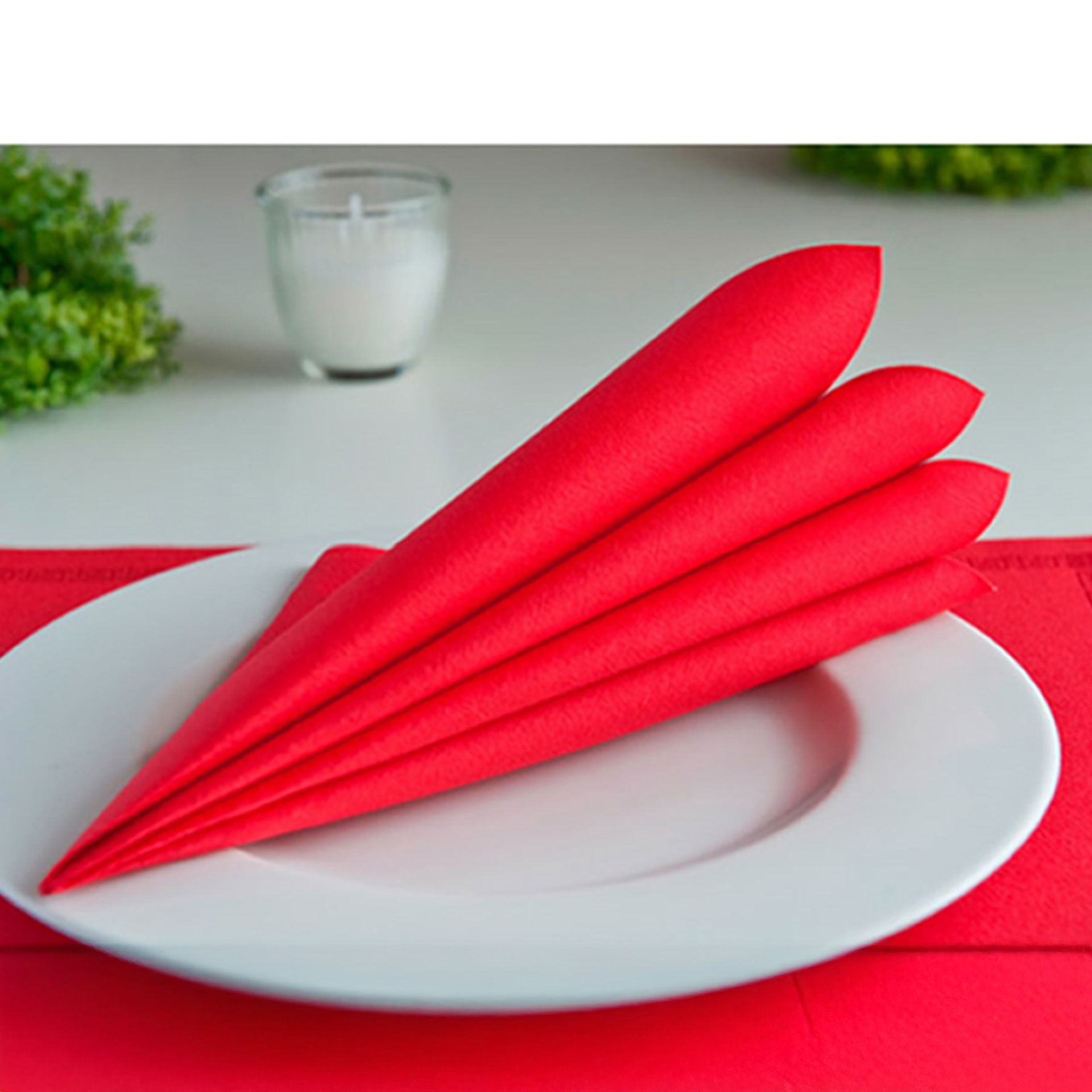 Guardanapo Airlaid Vermelho 40X40cm Pack 50