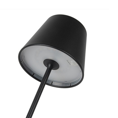 Candeeiro Led Metal Redondo Preto 12X38cm - Image product