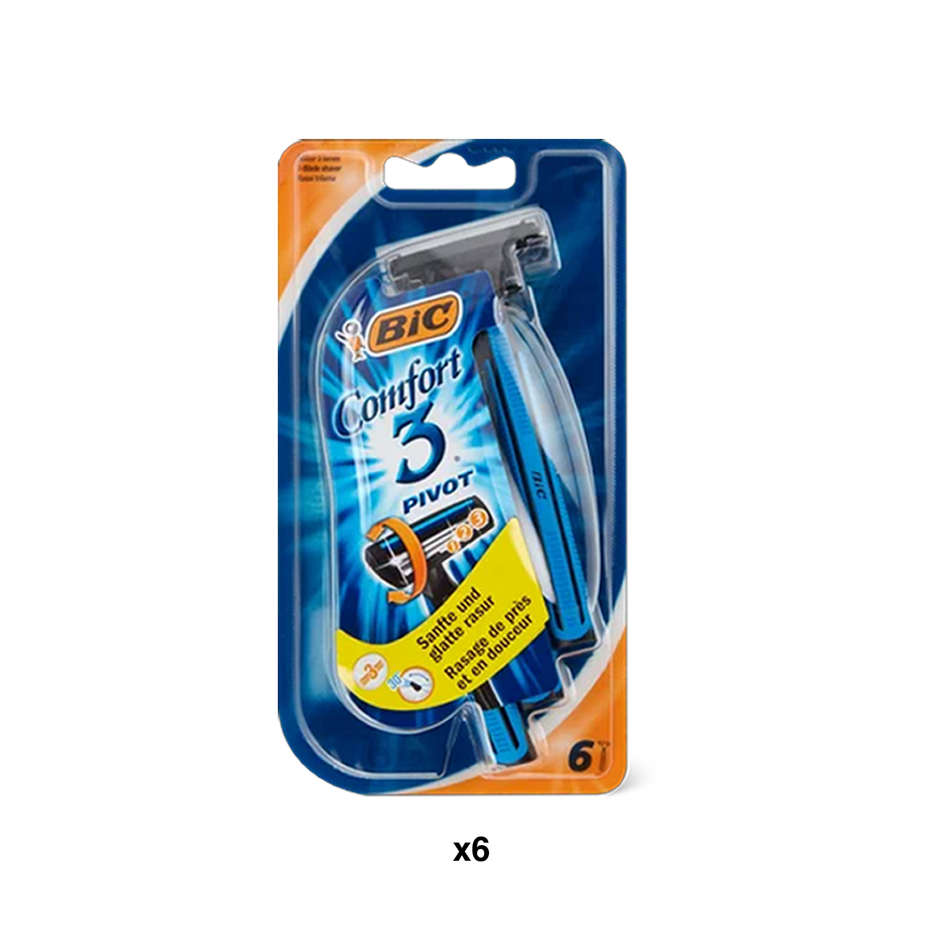 Máquina Barbear Bic Comfort 3 Pivot 4+2 Recargas