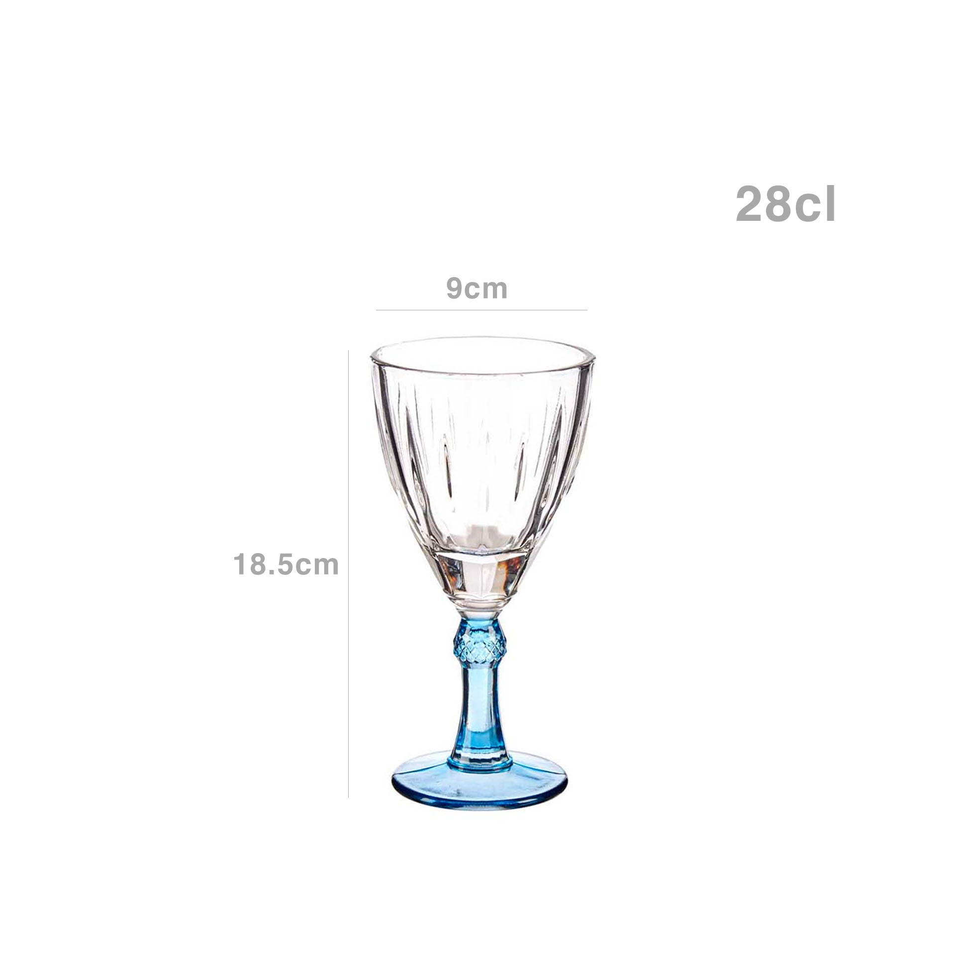 Copo Picotado Exotic com Pé 28cl Pack 6