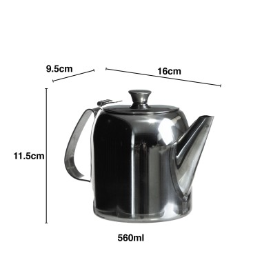 Bule Inox My Bar Prateado 560ml 9.5X16X11.5cm