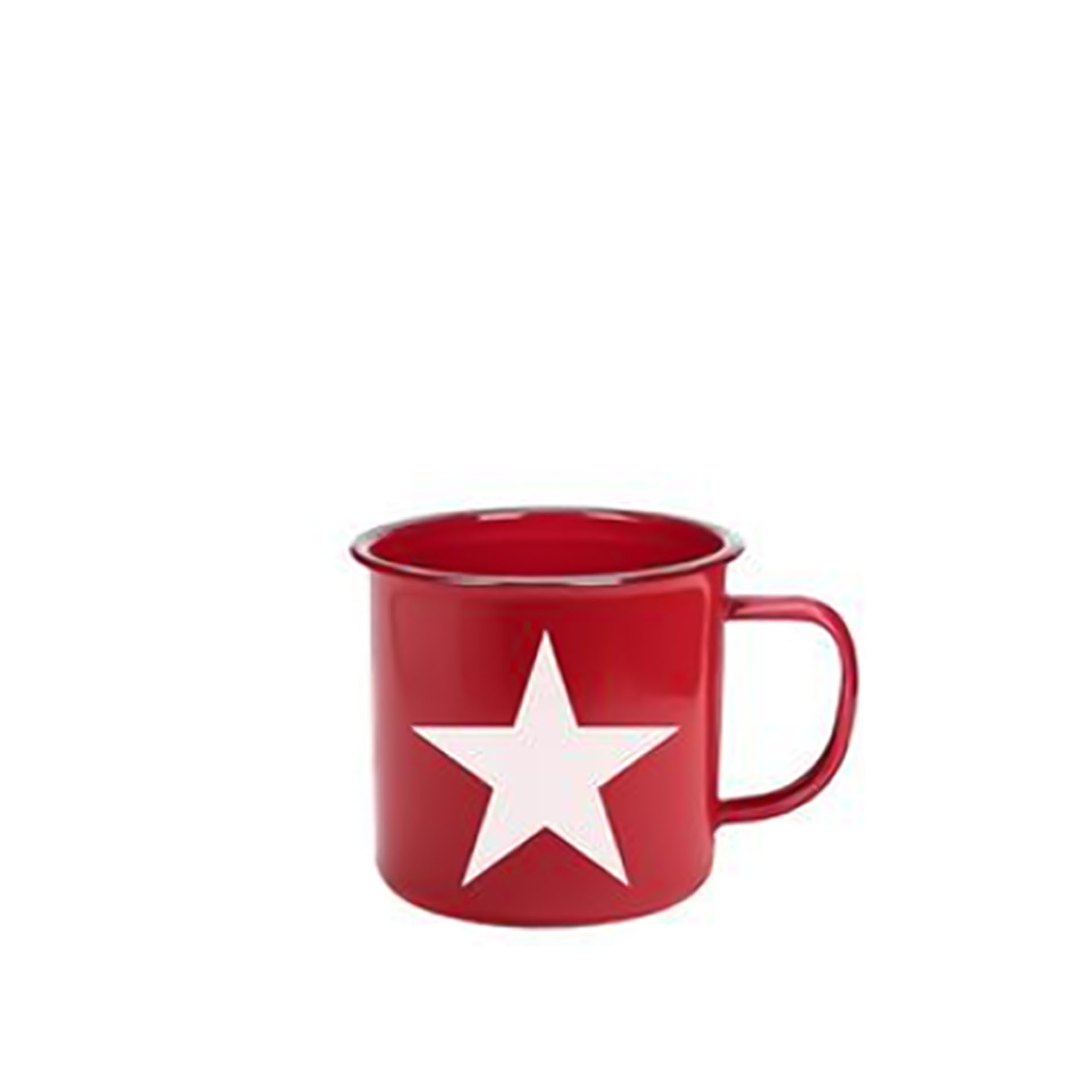 Caneca Esmalte Decorada Estrela 500ml 10X8.9cm