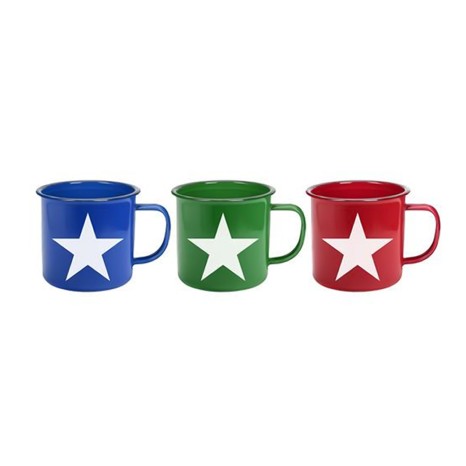 Caneca Esmalte Decorada Estrela 500ml 10X8.9cm - Image product