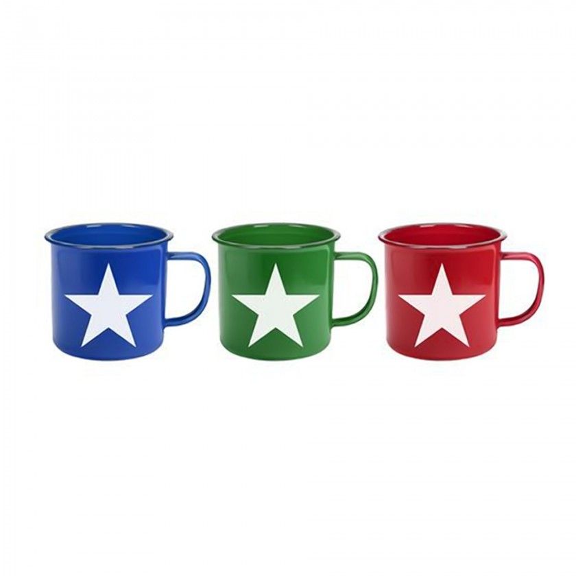 Caneca Esmalte Decorada Estrela 500ml 10X8.9cm Caneca Esmalte Decorada Estrela 500ml 10X8.9cm