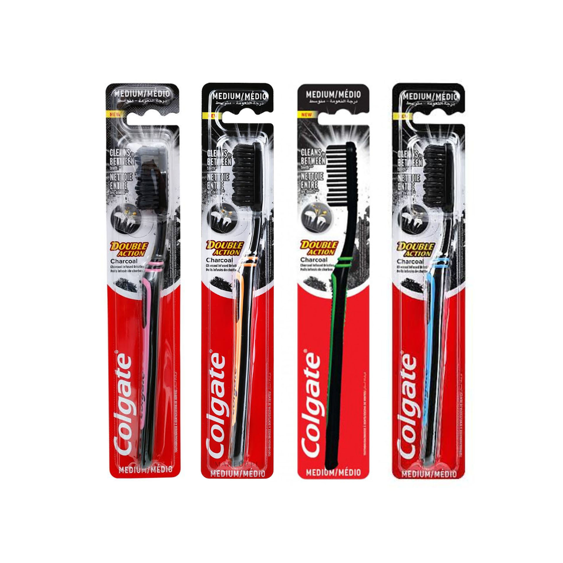 Escova Dentes Colgate Double Action Carvão Médio