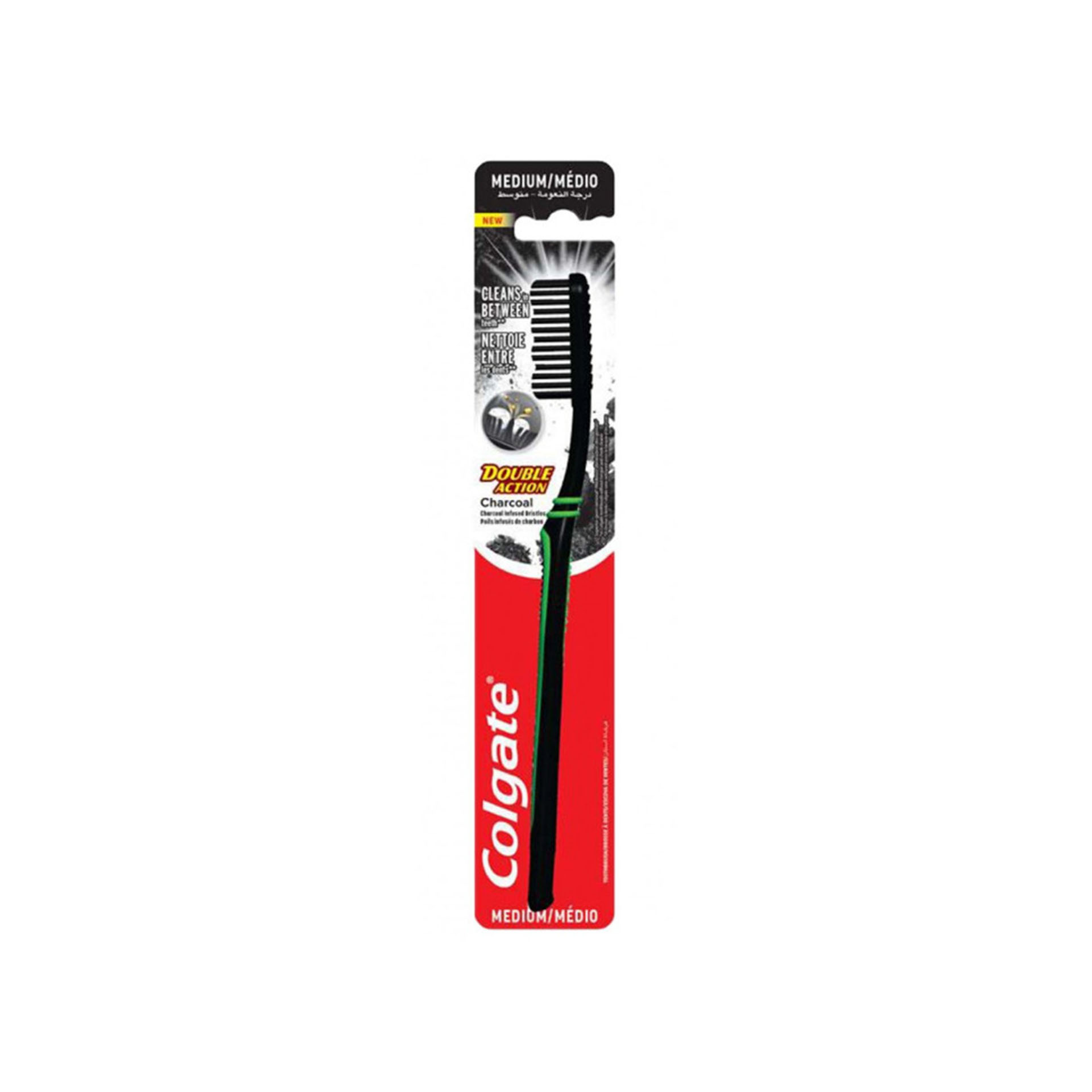 Escova Dentes Colgate Double Action Carvão Médio