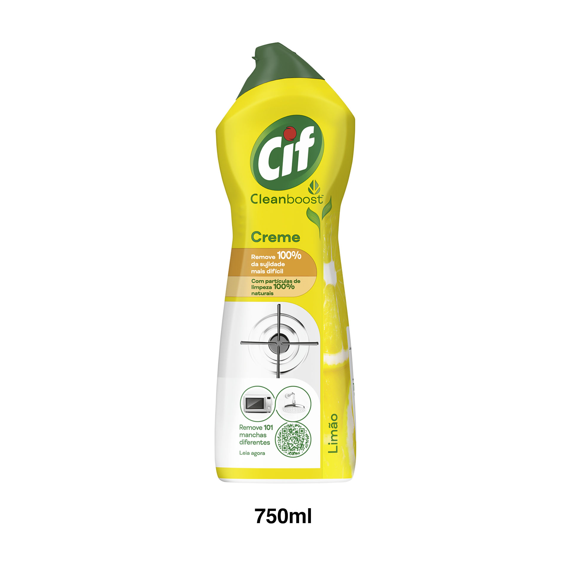 Detergente Creme Cif Micro Cristais Limão 750ml