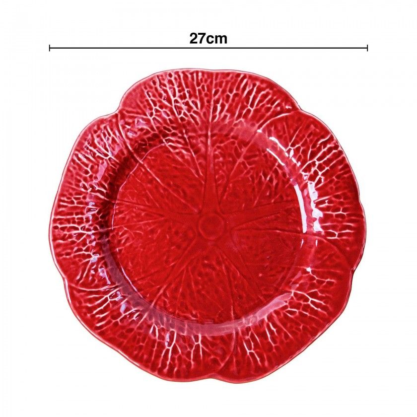 Prato Raso Couve Cerâmica 27cm Prato Raso Couve Cerâmica 27cm