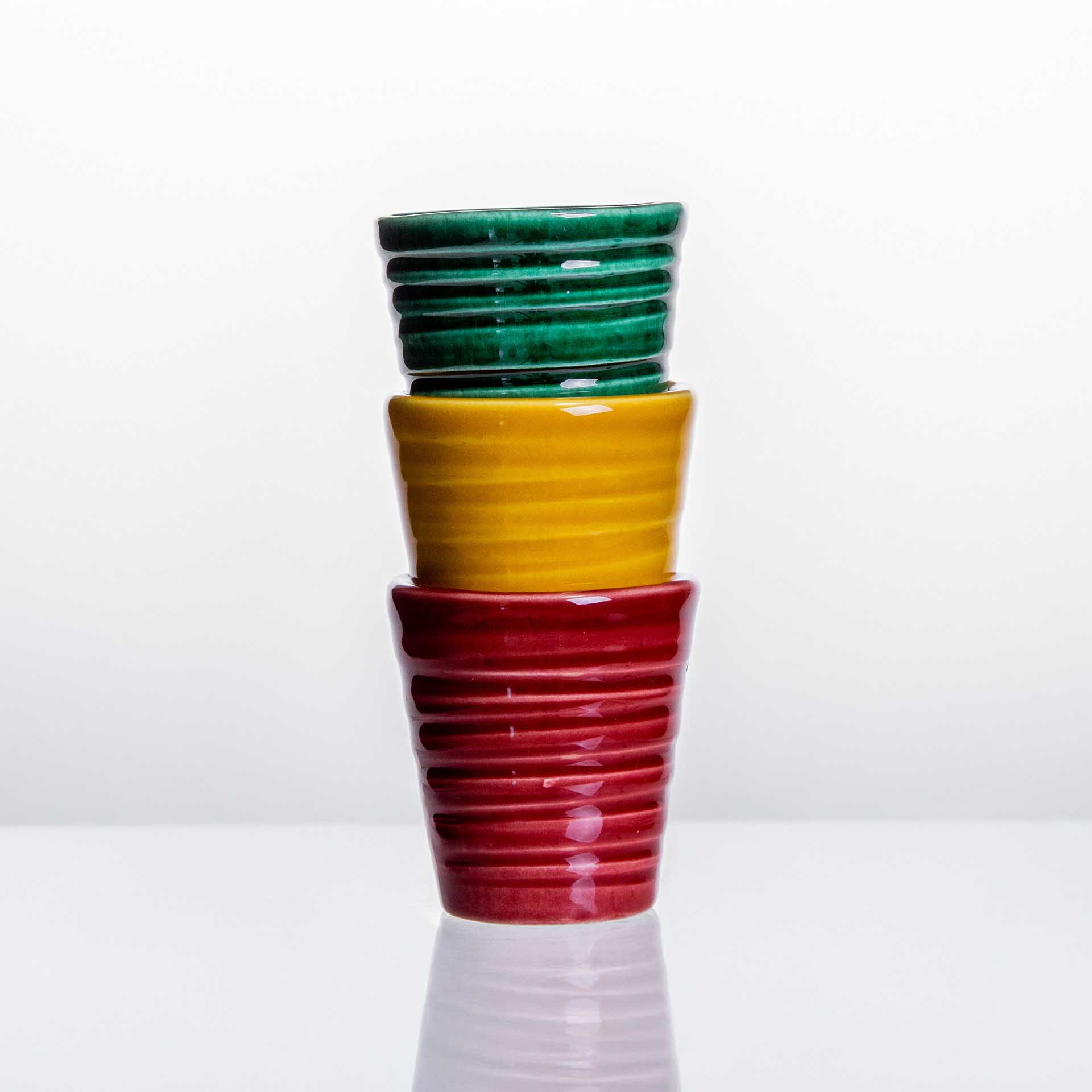 Copo Café Riscas Cerâmica 5.5cm