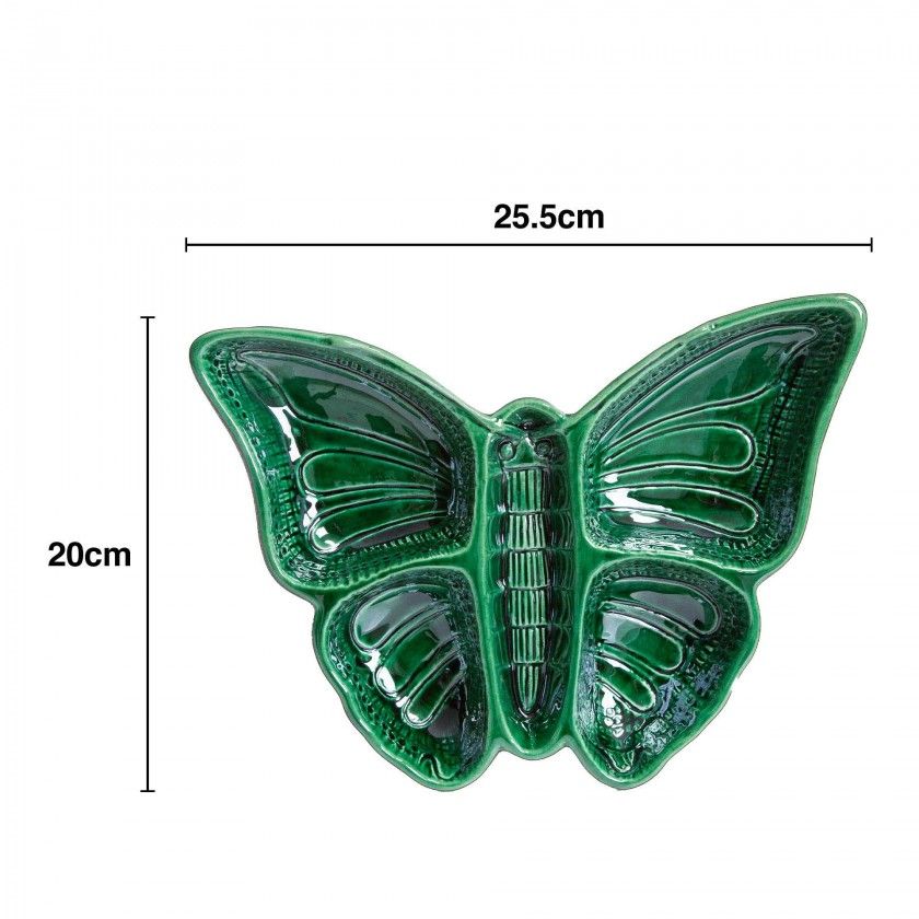 Prato Aperitivo Borboleta 25.5X20cm Prato Aperitivo Borboleta 25.5X20cm