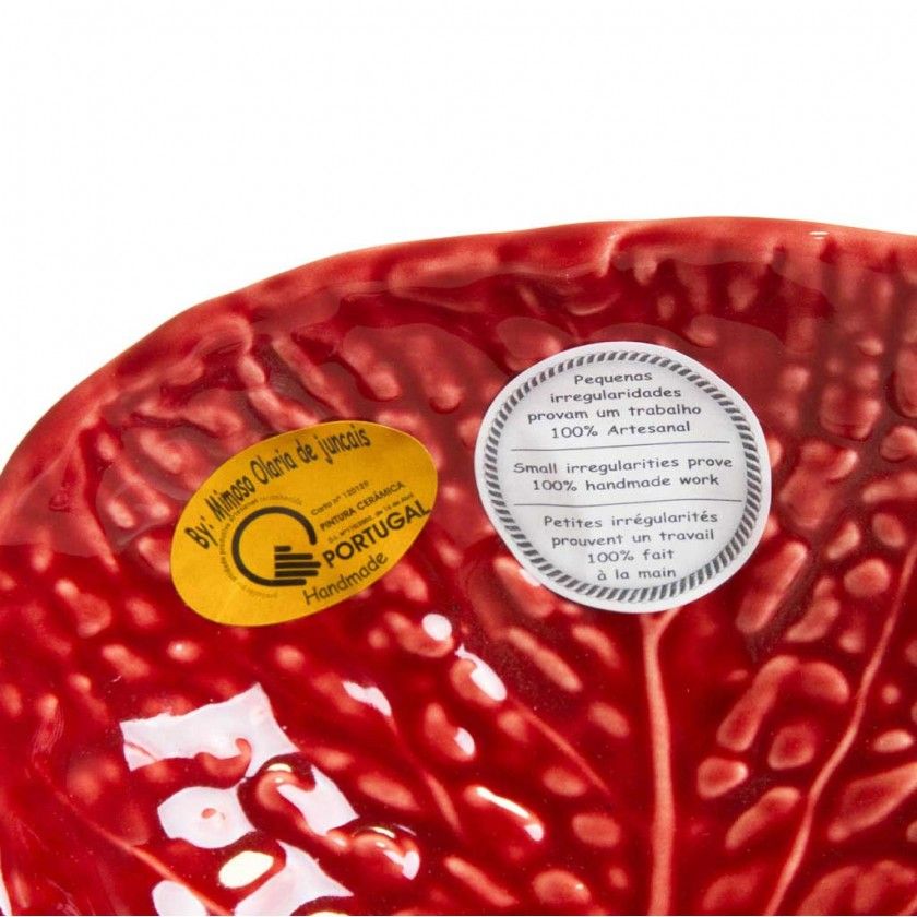 Prato Aperitivo Couve Cerâmica 33cm Prato Aperitivo Couve Cerâmica 33cm